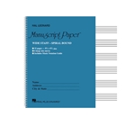 Manuscript Paper, Wide Staff, Spiral Bound