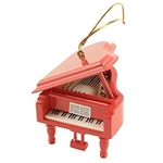 Grand Piano Ornament, Red