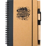Notebook & Pen w/Music Splatter Print
