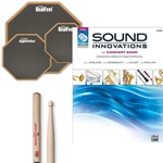 Percussion Accessory Kit 1: 6" Pad, Sound Innovations, 5A Sticks