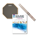 Percussion Accessory Pack: Sound Innovations Book 1, ReelFeel 12" Practice Pad, Vic Firth SD1 Sticks