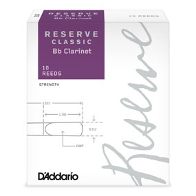 D'Addario Reserve Classic Bb Clarinet Reeds, Box of 10